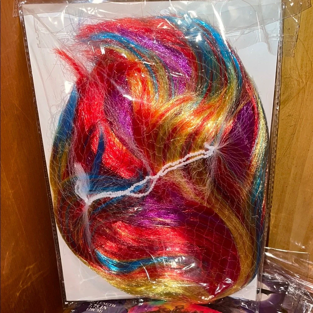 Rainbow Bob Wig with Bangs - Multicolor